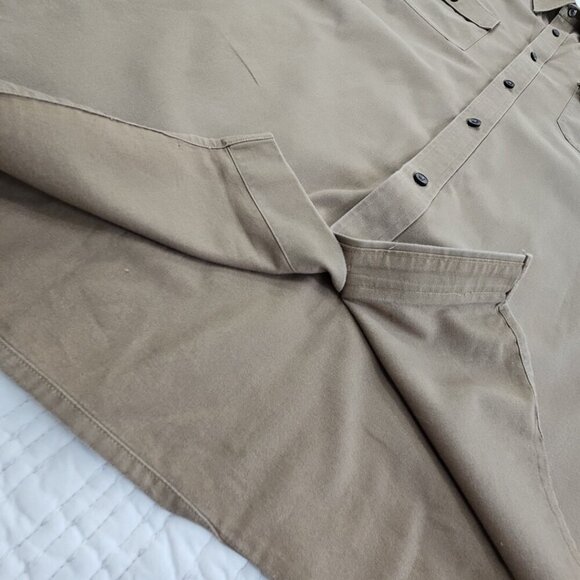 Banana Republic Heavy Twill Shirt Men's XXL Button Up Brown 2 Pockets EUC LN - Picture 3 of 15